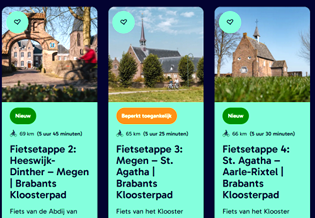 Naast wandelroute Ons Kloosterpad nu ook fietsroutenetwerk langs Brabantse Kloosters