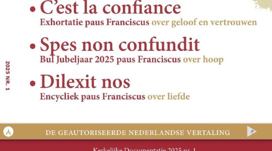 Nieuwe uitgave in serie Kerkelijke Documentatie: paus Franciscus over geloof, hoop en liefde