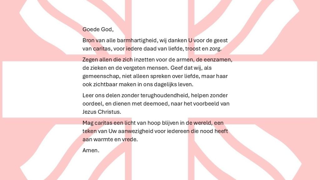 Inspiratie: gebed en gedicht voor caritas bijeenkomsten